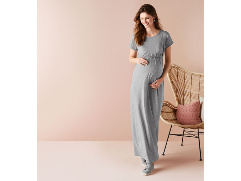 Gehe zu Vollbildansicht: esmara® Damen Umstands-Maxikleid, mit Gummizug in der Taille - Bild 6