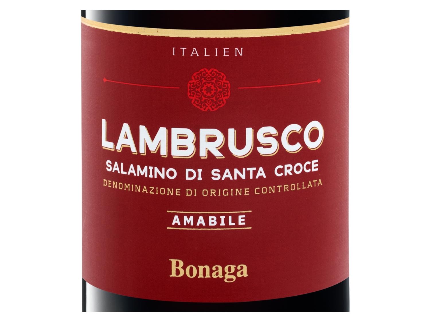 Bonaga Lambrusco Salamino di Santa Croce DOC lieblich,…