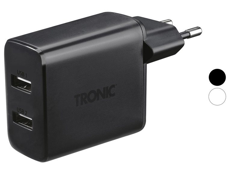 Gehe zu Vollbildansicht: TRONIC® Dual-USB-Ladegerät »TWLEU 24 A2«, 24 W - Bild 1