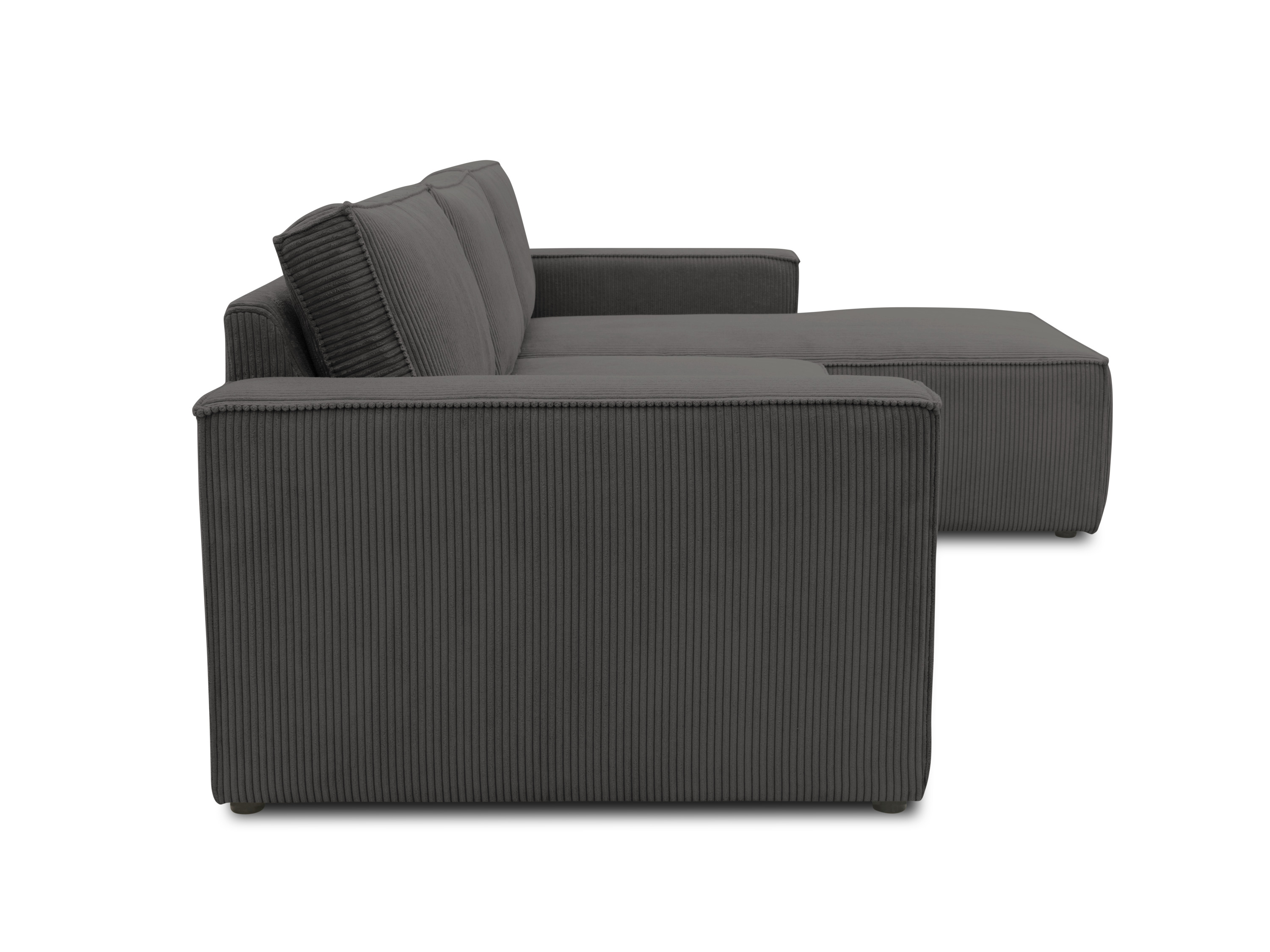 Thumbnail - Domo Cannes Longchair Ecksofa mit Longchair (172 x 273 cm, Dunkelgrau)
