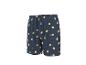 Marineblaue Pyjamashorts mit gelbem Zitronenmuster.