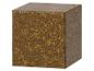 Braune quadratische Box mit kieselartiger Textur.