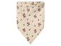 Beiges Baby-Halstuch mit rotem Blumenmuster
