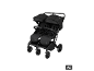 BABYGO Zwillingskinderwagen GO Twiche in Schwarz. [KI-generiertes Bild]