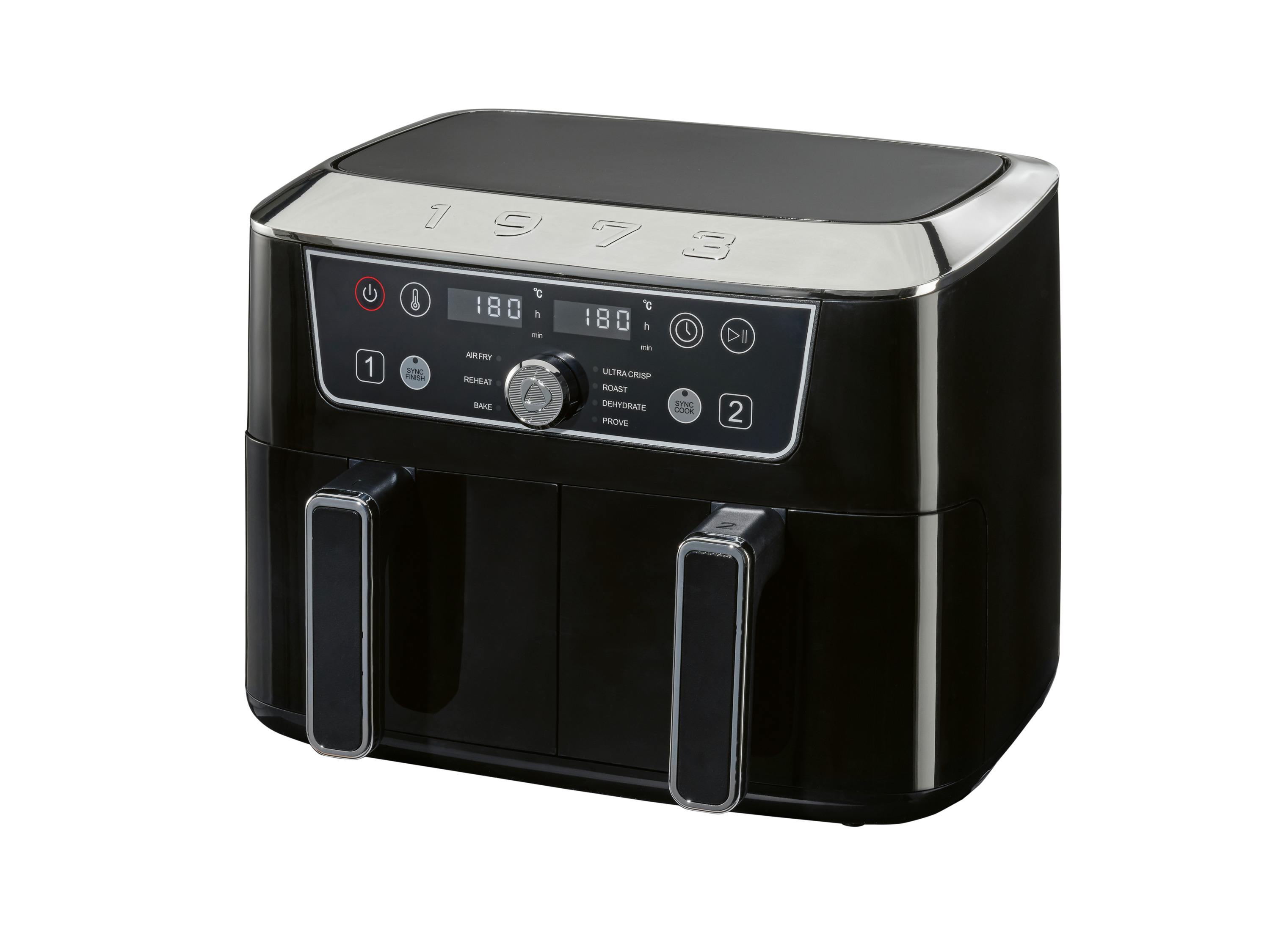 SILVERCREST® Doppelzonen-Heißluftfritteuse »Retro 1973 - SHFDDR 2600 C2« – Bild 3 von 4