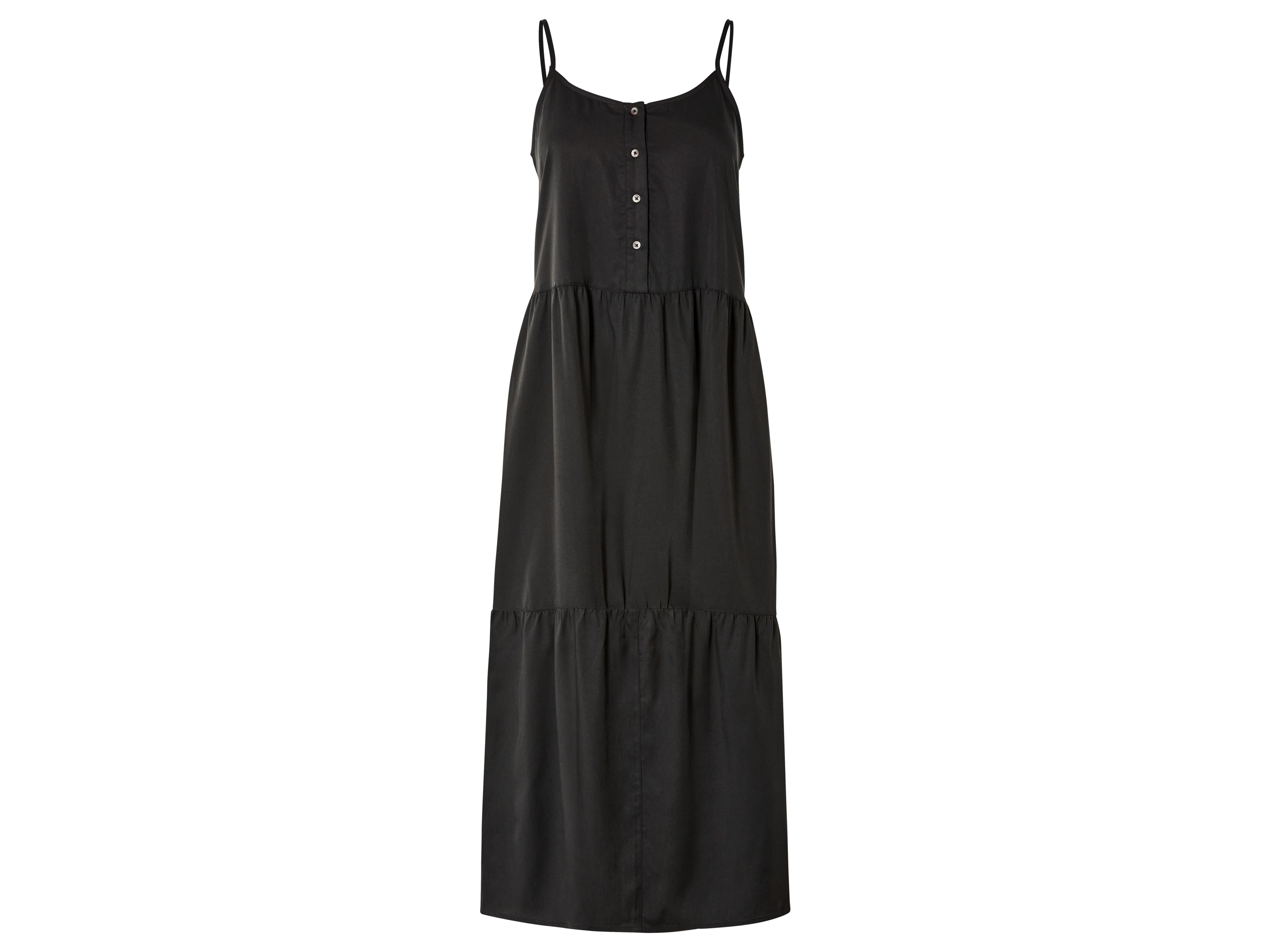 esmara® Damen Kleid Midi (Schwarz, 44) | 04335747029226