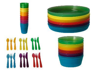 SILVERCREST® Partygeschirr Kunststoff, 12-teilig bzw. 36-teilig