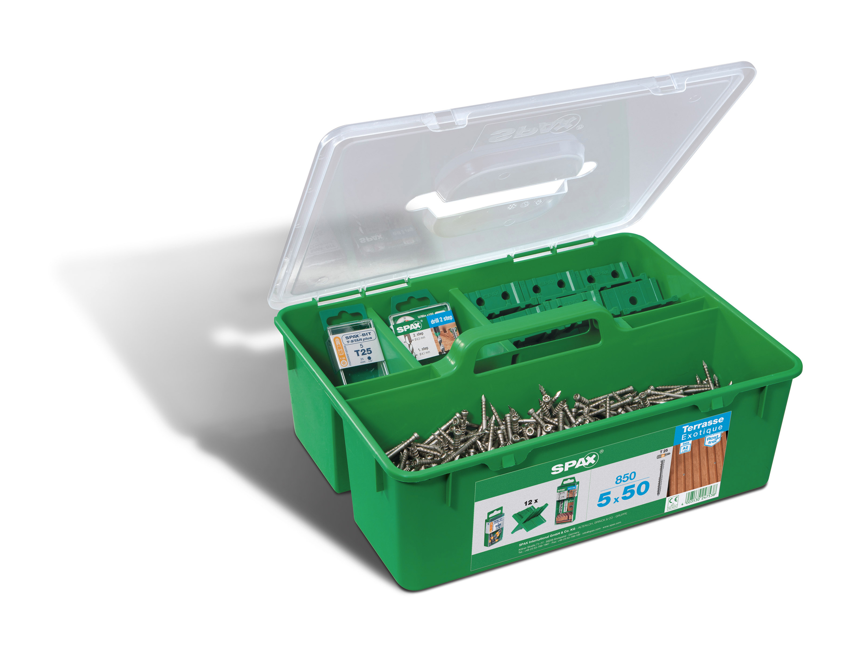 SPAX Terrassenbau-Profiset »GREEN Box«, für Terrassen mit 25 - 28m²""