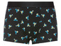 Schwarze Boxershorts mit Cocktailmuster.