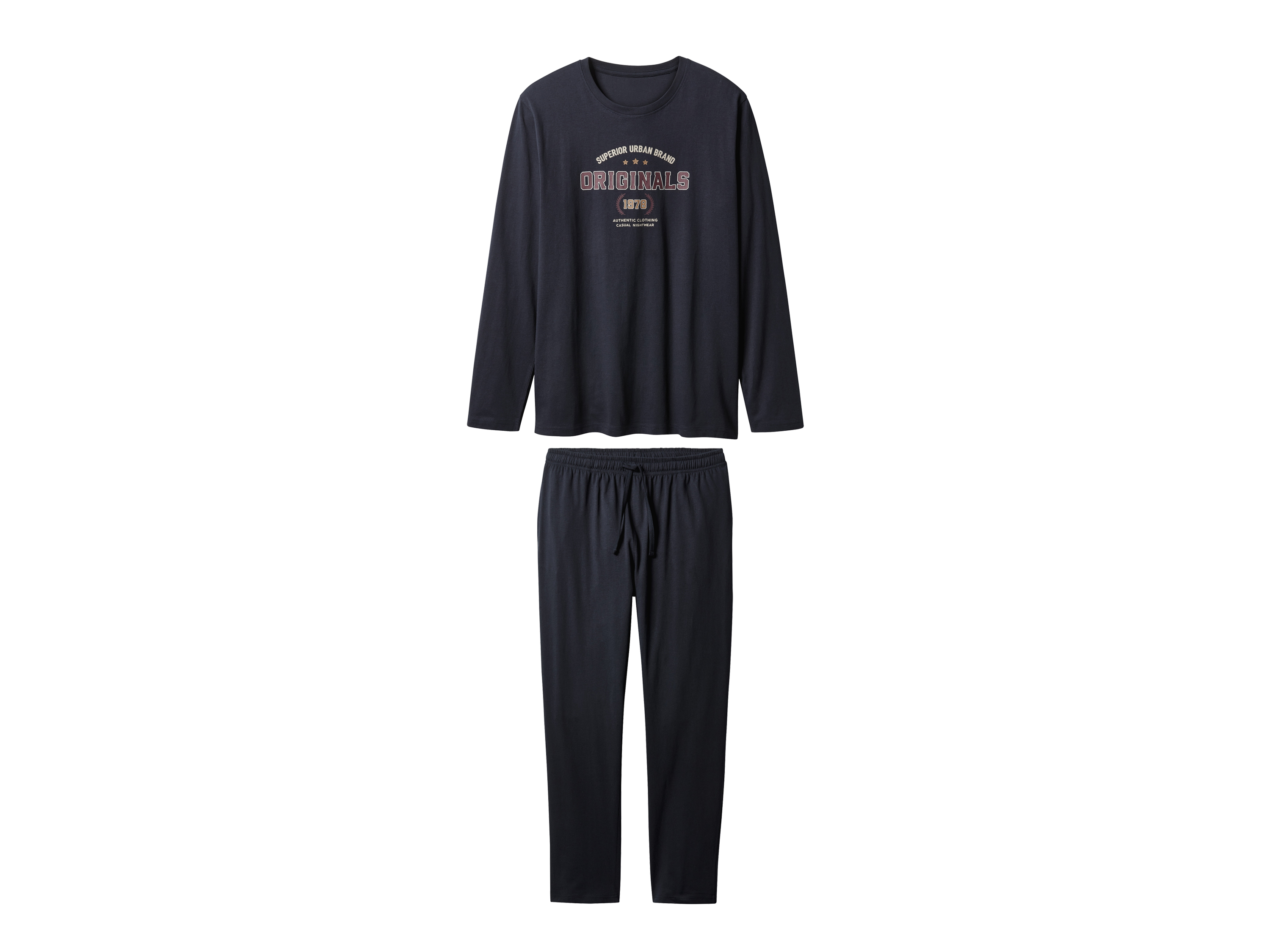 ESMARA MEN Herren Pyjama (Navy, M (48/50))""