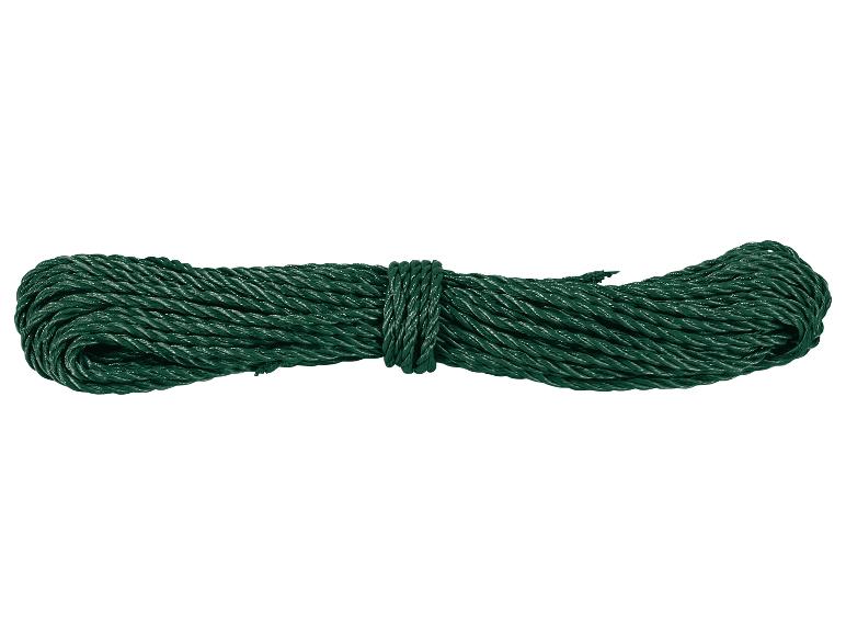 Grüne Wäscheleine aufgerollt