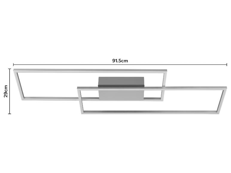 Deckenleuchte mit zwei rechteckigen Rahmen, Maße 91.5cm x 29cm.