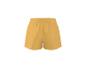 Gelbe Sportshorts mit elastischem Bund.