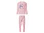 Rosa Pyjama mit Langarmshirt und Hose, mit Stitch und Angel Aufdruck.