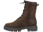 Brauner Schnürstiefel mit dicker Sohle und Nahtdetails.