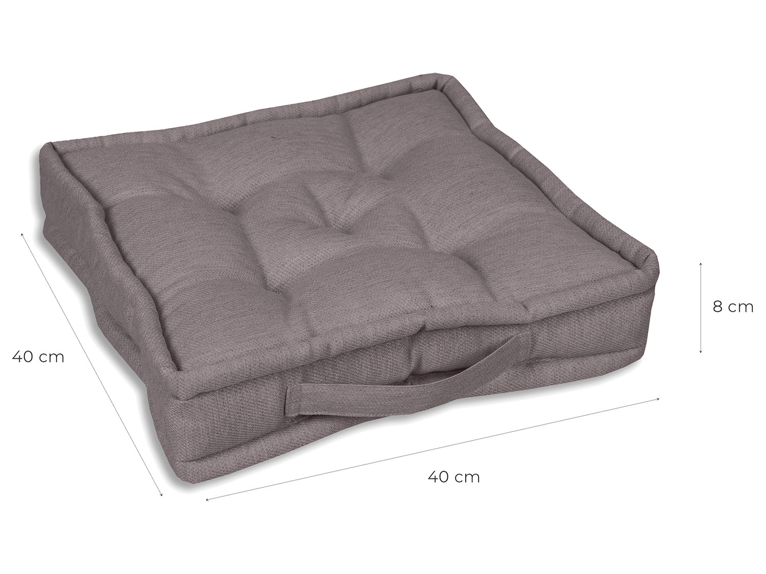 Thumbnail - GO-DE Textil Gartenauflage, taupe, 2er Set Boxkissen (2er Set Boxkissen, Taupe)