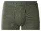Grüne gerippte Boxershorts mit elastischem Bund und Markenlogo.