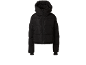 Schwarze Damen-Daunenjacke mit Kapuze