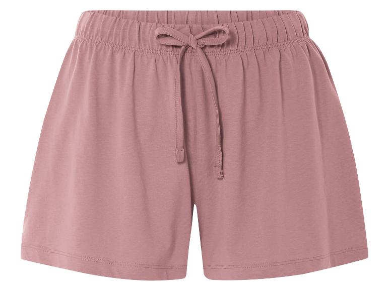 Rosa Jersey-Shorts mit Kordelzug.