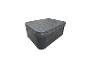 HOME DELUXE Outdoor-Whirlpool Black Marble mit grauer Abdeckung.