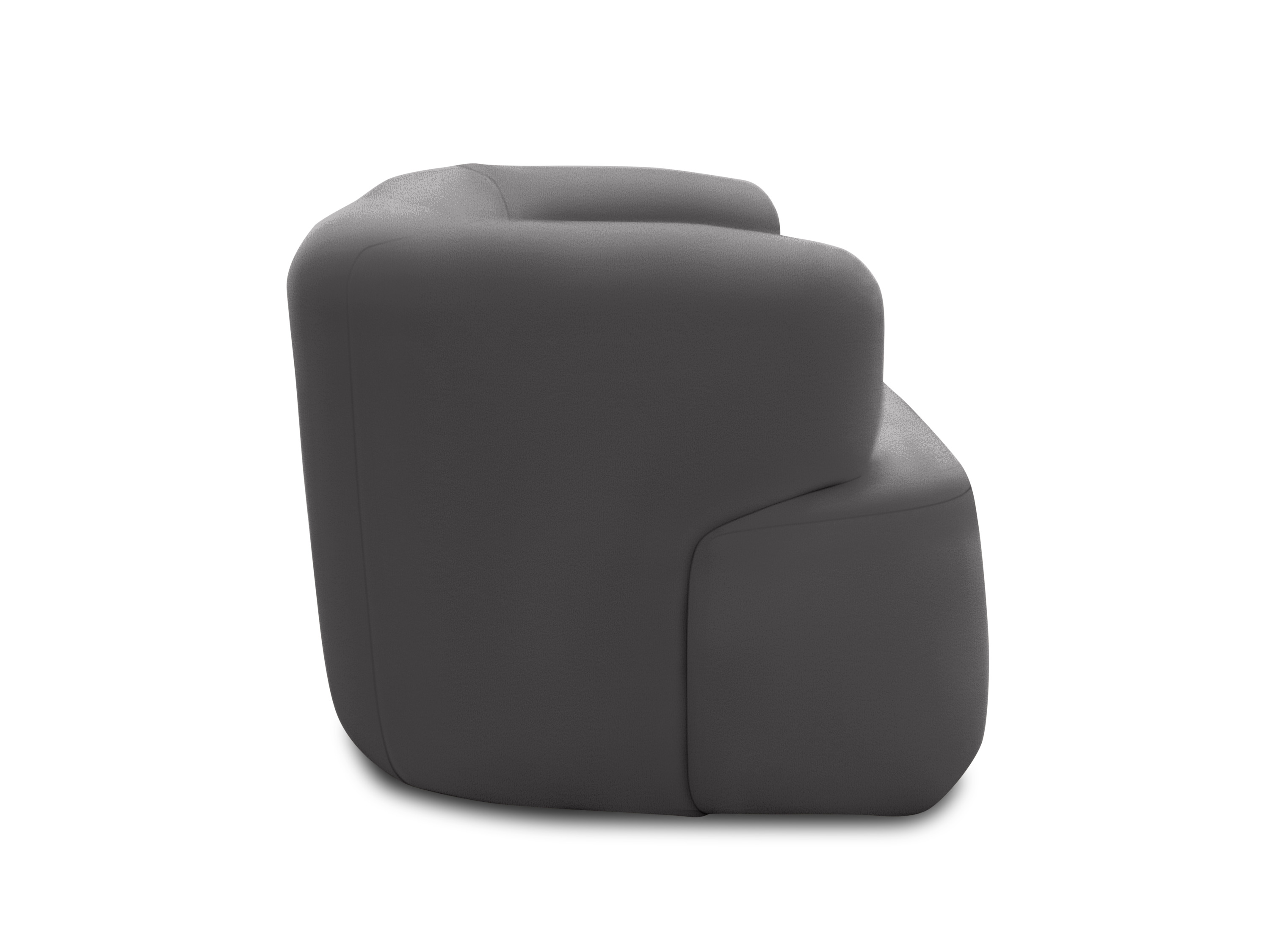 Thumbnail - Domo 2-Sitzer Sofa / Sessel »Calais«, im modernen Design (2 Sitzer, 160 x 86 cm, Dunkelgrau)