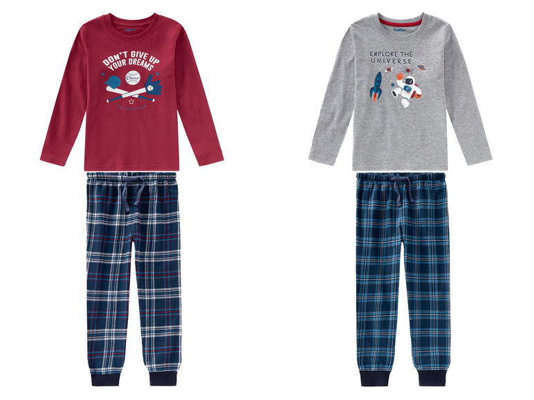 Gehe zu Vollbildansicht: lupilu Kleinkinder Jungen Pyjama, mit Baumwolle - Bild 1