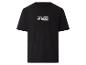 Schwarzes Herren-T-Shirt mit kurzen Ärmeln und Brustaufdruck
