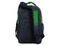 Schwarz-grüner Rucksack mit Pixel-Details, Rückansicht