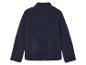 Eine dunkelblaue Fleecejacke mit langen Ärmeln.