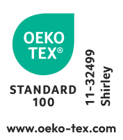 OEKO-TEX STANDARD 100 Siegel, Nummer 11-32499 Shirley.