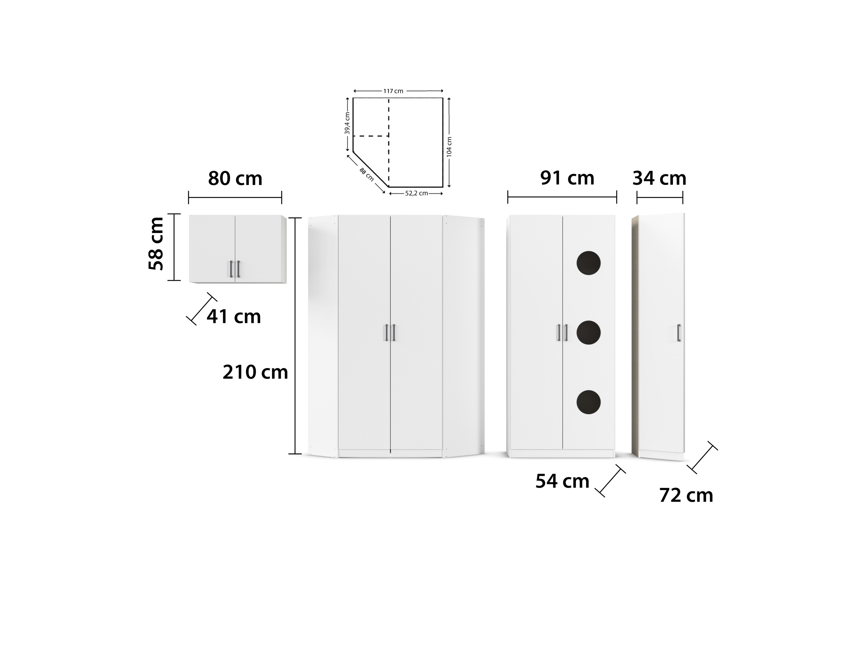 Thumbnail - rauch BLUE Allrounder, Grundelement Wäscheschrank 2trg (+E + A + H, Alpinweiß)