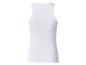 Weißes geripptes Tanktop, Rückansicht