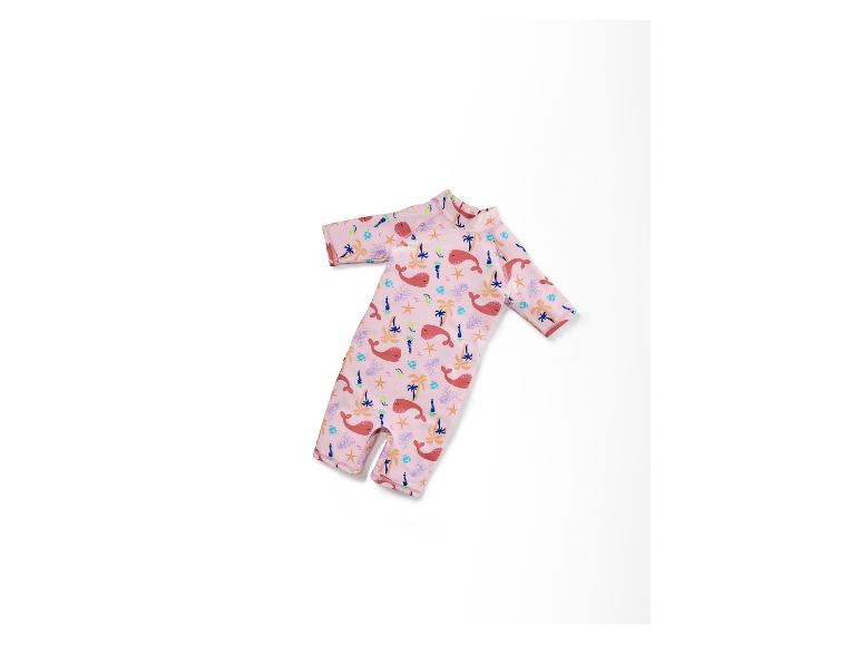 Kinder Badeanzug, Wal- und Korallenmotiv.