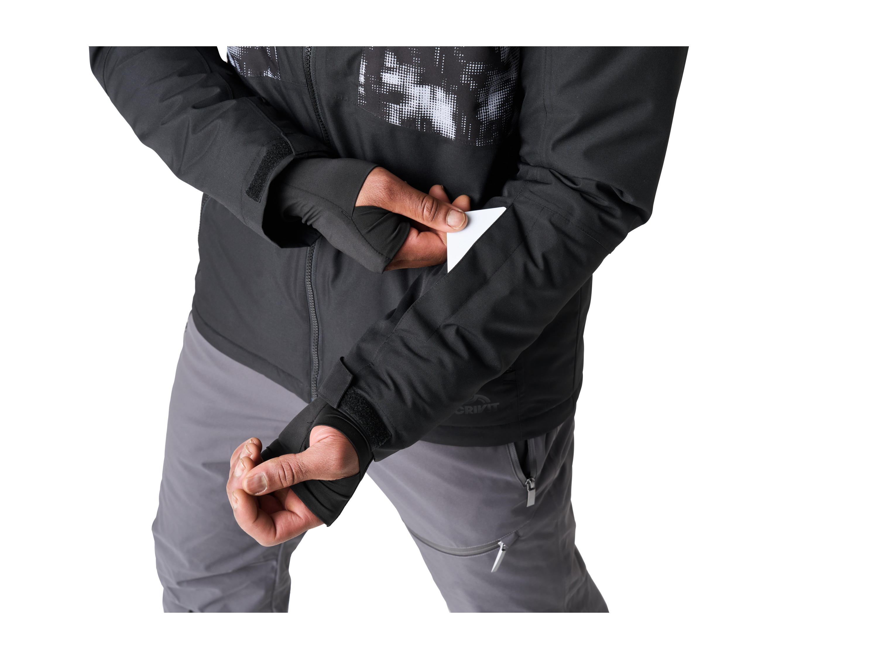 Thumbnail - CRIVIT Herren Skijacke (Schwarz/Grau, S (44/46))