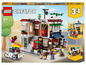 Lego Creator 3-in-1-Set mit einem chinesischen Restaurant, einem Eiswagen und einem Apartment.