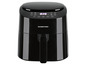 Ein schwarzer Gourmetmaxx Airfryer mit digitalen Knöpfen.