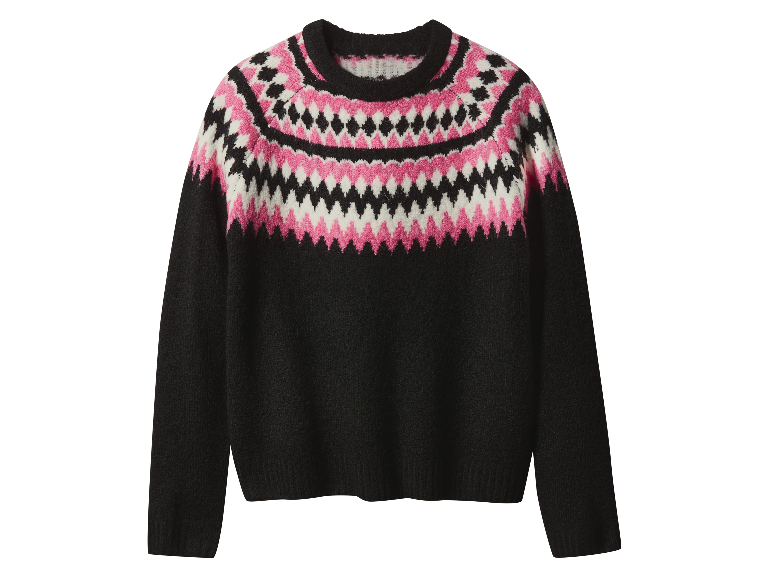 ESMARA® Damen Pullover Grobstrick (Schwarz, S(36/38))
