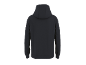 Dunkelblauer Kapuzenpullover, Rückansicht.