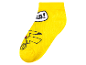 Gelbe Pikachu Socken: Pokémon-Motiv und Text "Pika!"