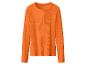 Orange geripptes Langarm-T-Shirt