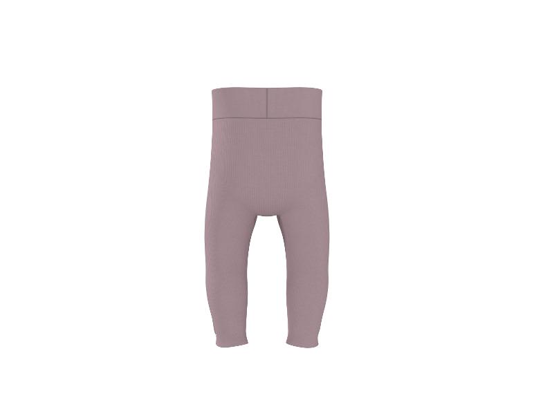 Rosa gerippte Baby-Leggings