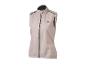 Leichte ärmellose Laufweste in Beige mit schwarzem Reißverschluss und reflektierenden Details