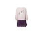 Mädchen-Sweatshirtkleid in Rosa mit Einhorn und lila Faltenrock.