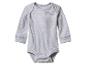 Grauer gerippter Langarm-Babybody