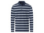 Ein gestreiftes Langarm-Poloshirt von Livergy.