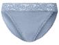 Hellblauer Damen-Slip mit Spitzenbesatz