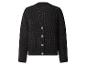 Schwarzer Strickcardigan mit V-Ausschnitt und Knöpfen