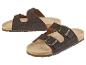 Braune Natural Walk Sandalen aus Wildleder, Korksohle.