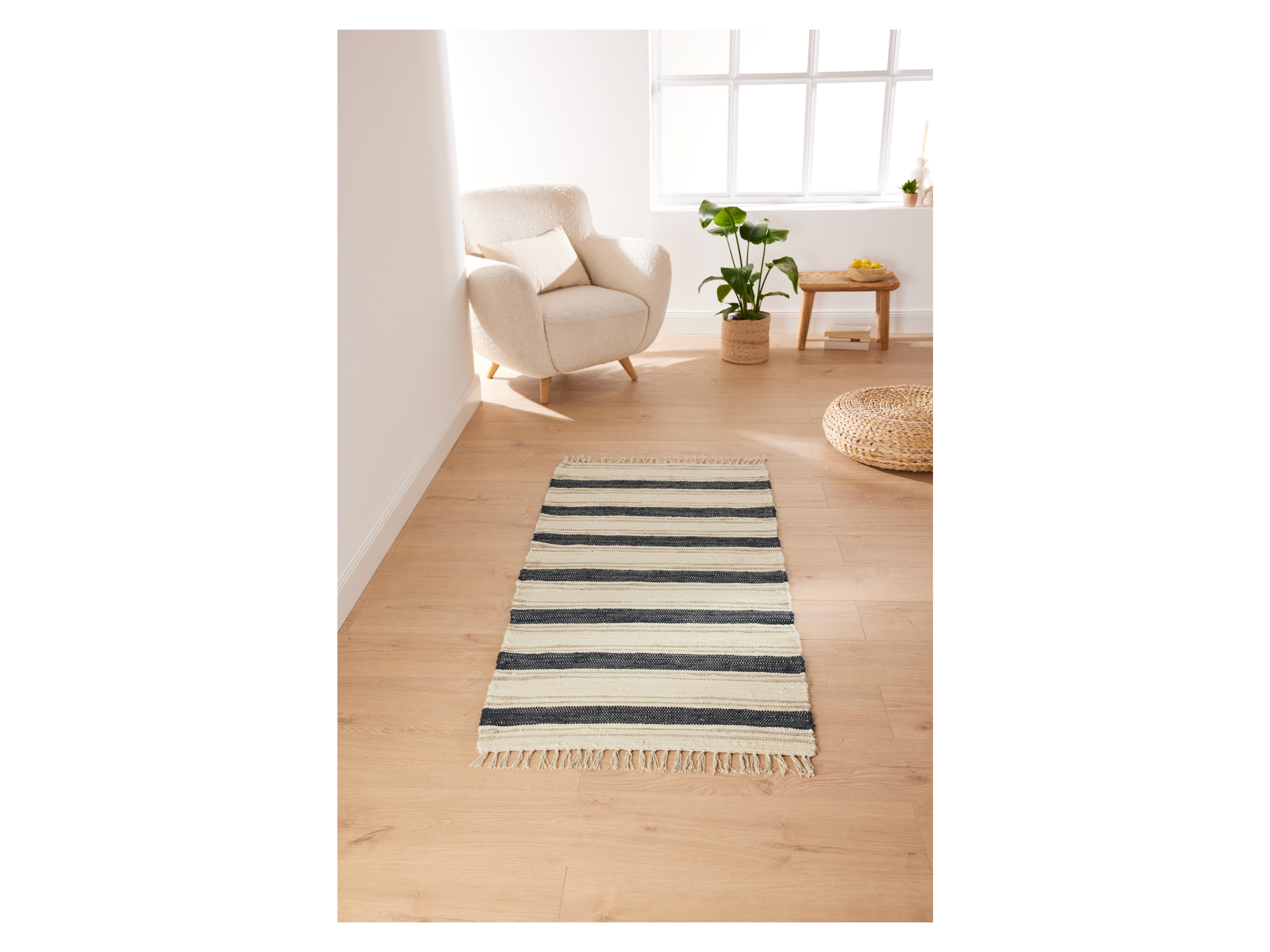 Thumbnail - LIVARNO home Teppichläufer (Streifen/schwarz)