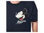 Dunkelblaues T-Shirt mit lachendem Mickey-Mouse-Motiv und „Mickey Mouse“-Schriftzug